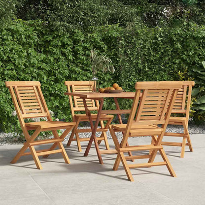vidaXL Folding Chairs 47x63x90 cm Solid Wood Teak