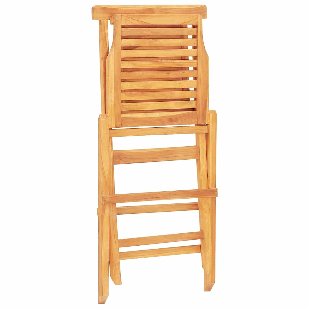 vidaXL Folding Chairs 8 pcs 47x63x90 cm Solid Wood Teak 2
