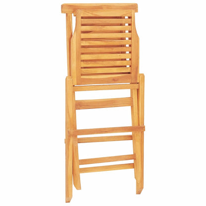 vidaXL Folding Chairs 8 pcs 47x63x90 cm Solid Wood Teak 2