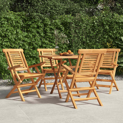 vidaXL Folding Chairs 47x63x90 cm Solid Wood Teak