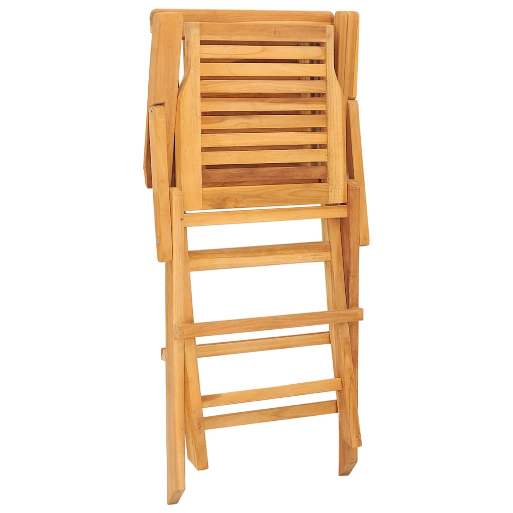 vidaXL Folding Chairs 8 pcs 56x63x90 cm Solid Wood Teak 2