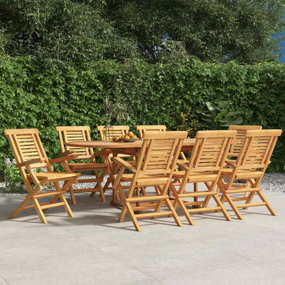 vidaXL Folding Chairs 8 pcs 56x63x90 cm Solid Wood Teak 1