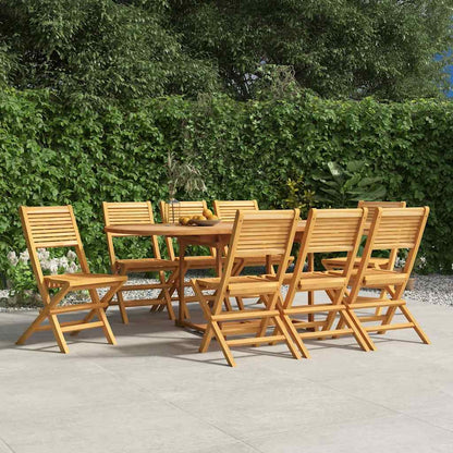 vidaXL Folding Chairs 8 pcs 47x62x90 cm Solid Wood Teak 1