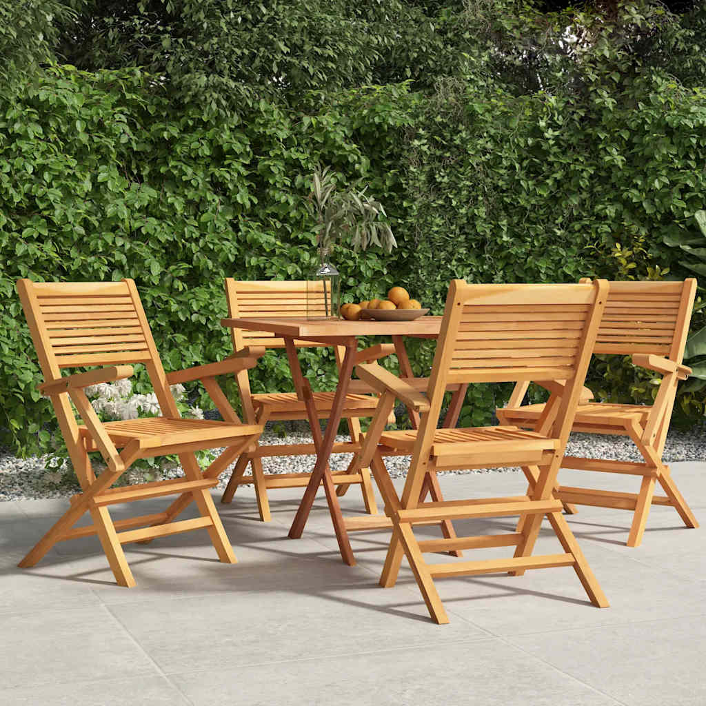 Folding Chairs 47x62x90 cm Solid Wood Teak With armrest 4