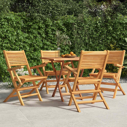 Folding Chairs 47x62x90 cm Solid Wood Teak With armrest 4