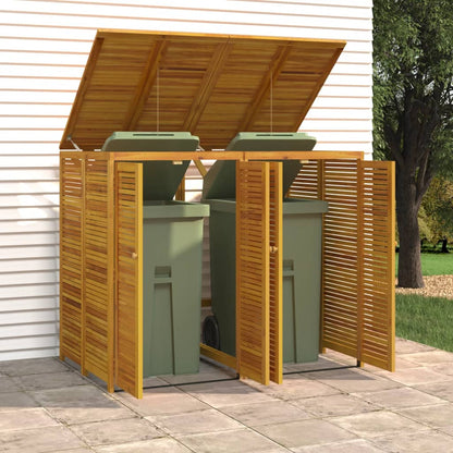 vidaXL Single Garbage Bin Shed 70x89x117 cm Solid Wood Acacia