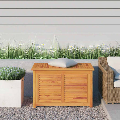 Garden Storage Box with Bag Solid Wood Teak 90 cm 58 cm