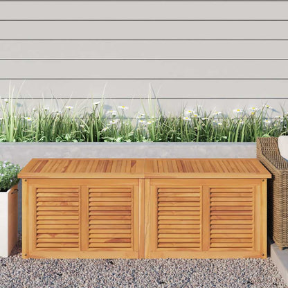 Garden Storage Box with Bag Solid Wood Teak 150 cm 55 cm