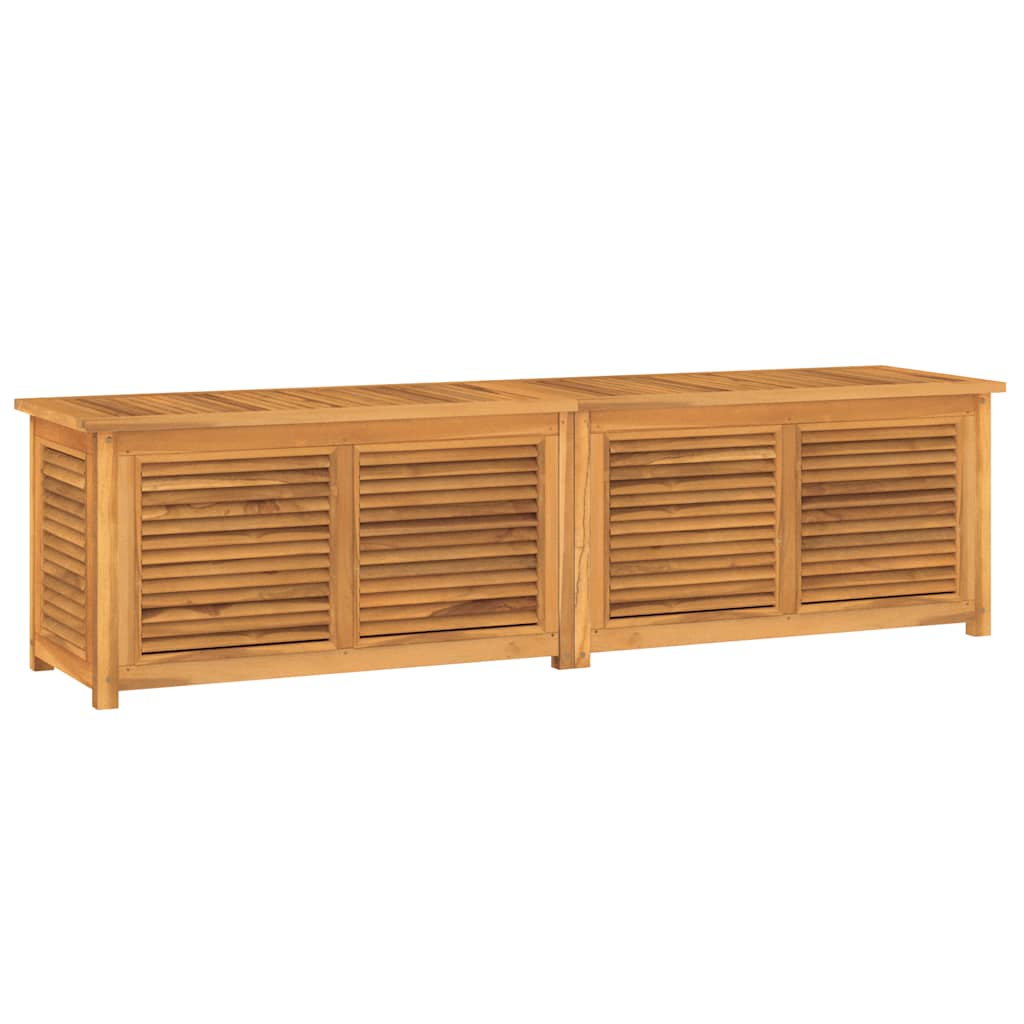 vidaXL Garden Storage Box with Bag 200x50x55 cm Solid Wood Teak 2