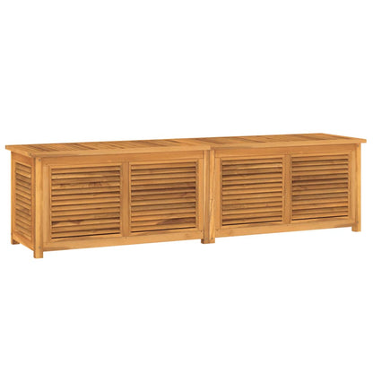 Garden Storage Box with Bag Solid Wood Teak 200 cm 55 cm