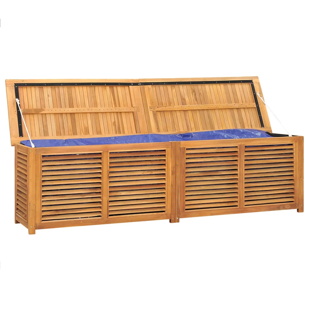 vidaXL Garden Storage Box with Bag 200x50x55 cm Solid Wood Teak 4