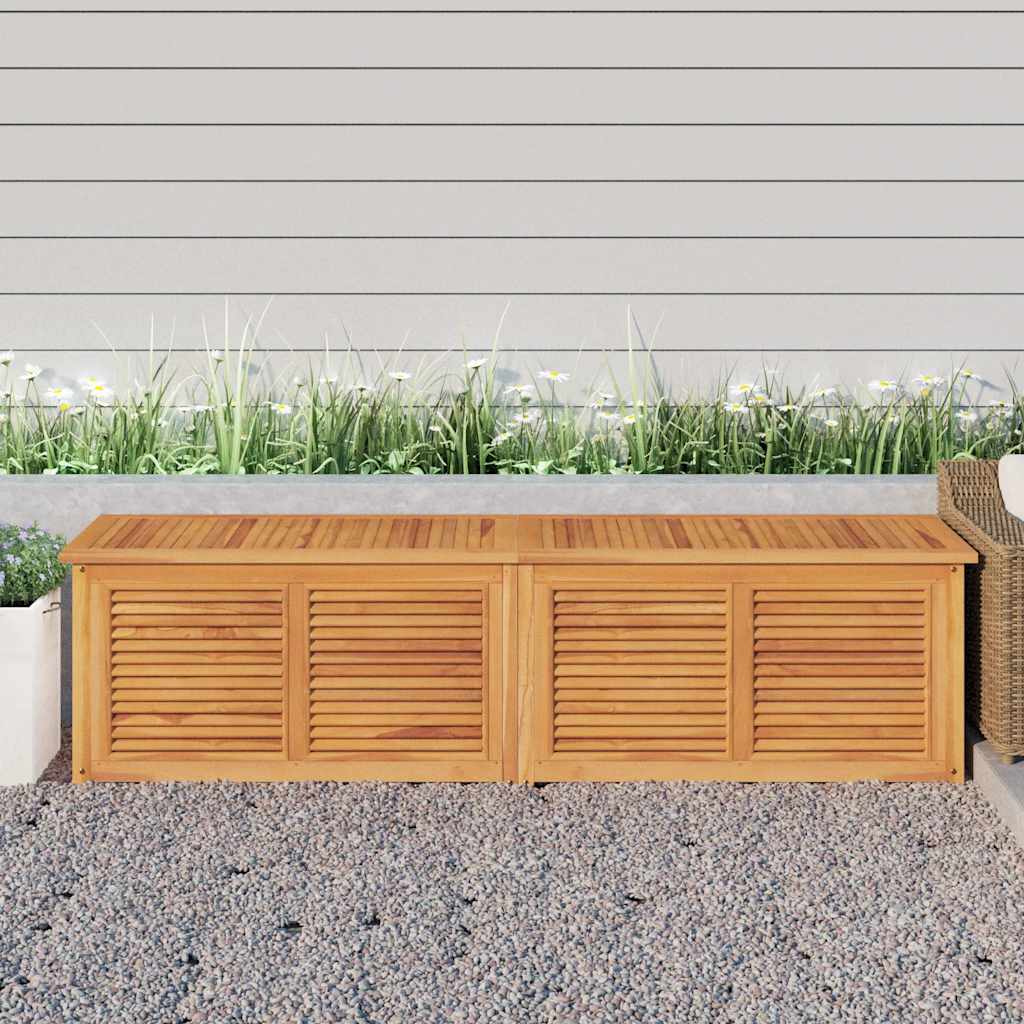 vidaXL Garden Storage Box with Bag 200x50x55 cm Solid Wood Teak 1