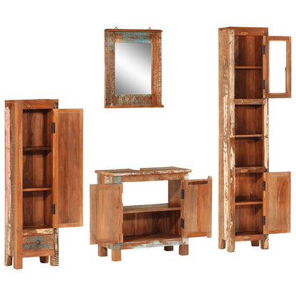 vidaXL 4 Piece Bathroom Furniture Set Solid Wood Reclaimed 3