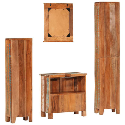 vidaXL 4 Piece Bathroom Furniture Set Solid Wood Reclaimed 4