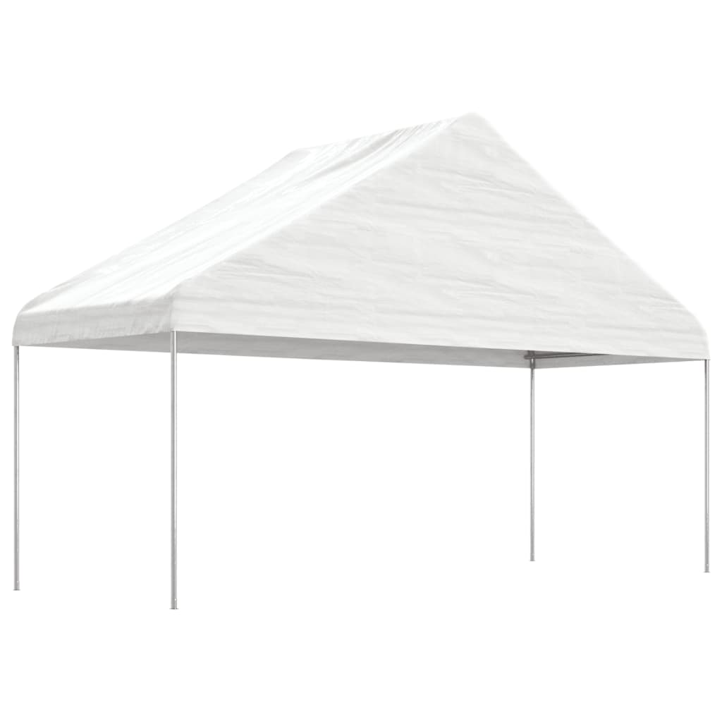vidaXL Gazebo with Roof White 8.92x5.88x3.75 m Polyethylene 2