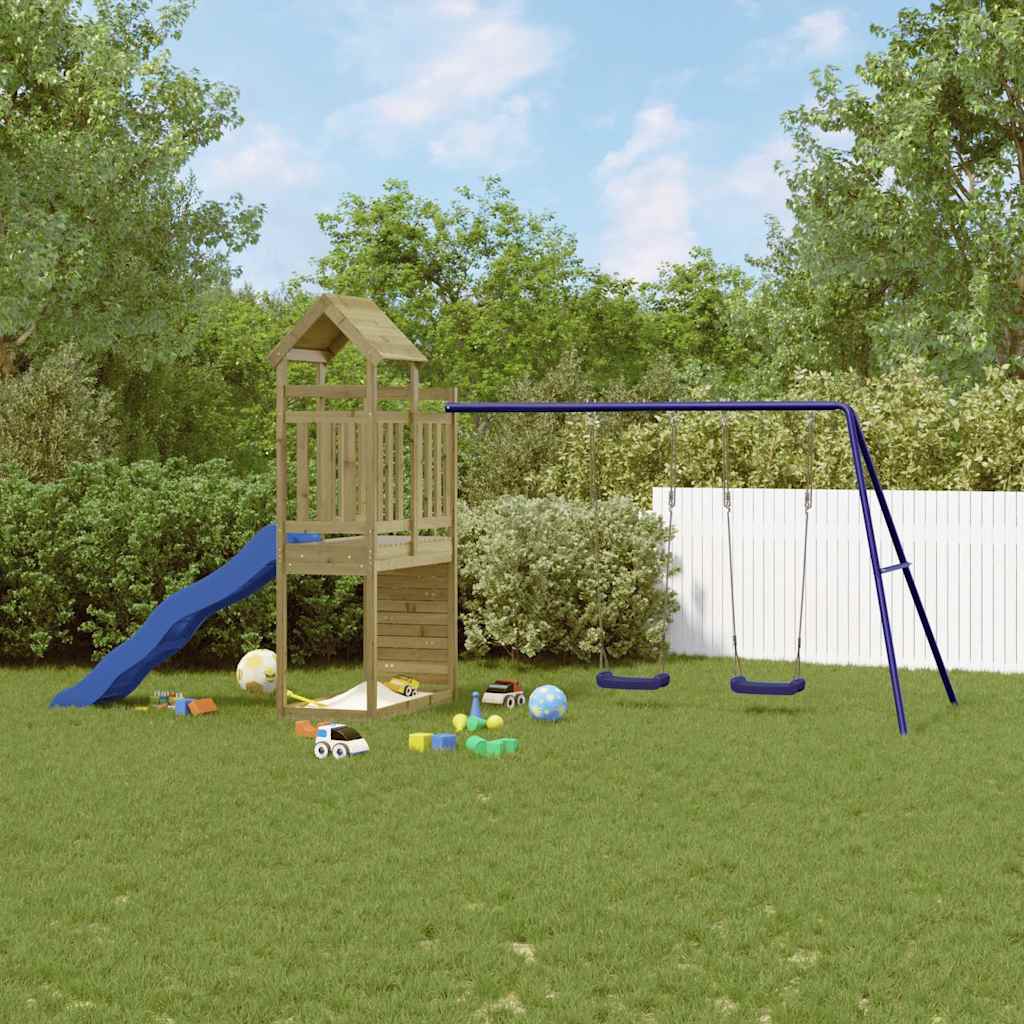 Outdoor Playset Solid Wood Pine Solid impregnated pinewood