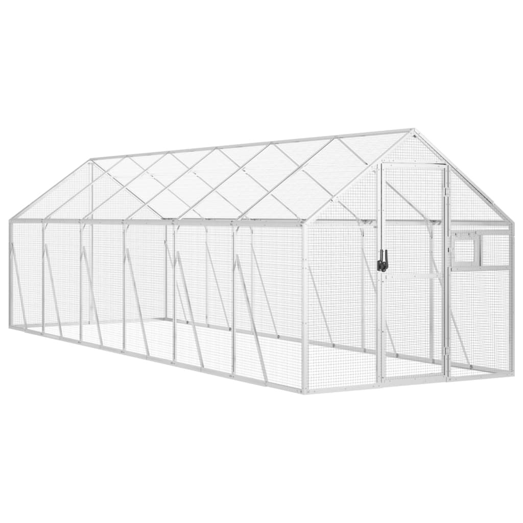 vidaXL Aviary Silver 1,79x6x1,85 m Aluminium 2