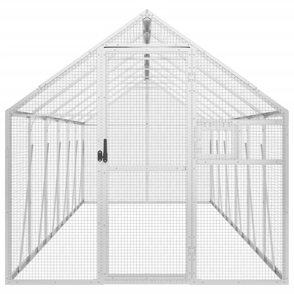 vidaXL Aviary Silver 1,79x6x1,85 m Aluminium 3