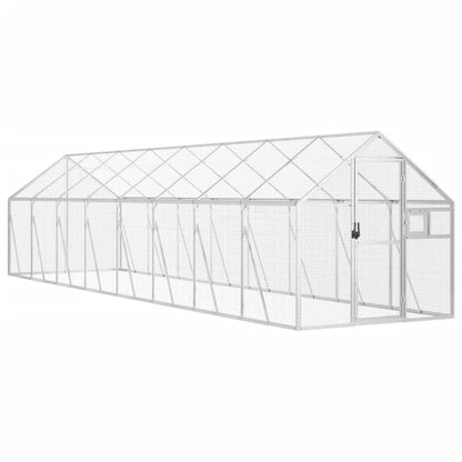 vidaXL Aviary Silver 1.79x8x1.85 m Aluminium 2
