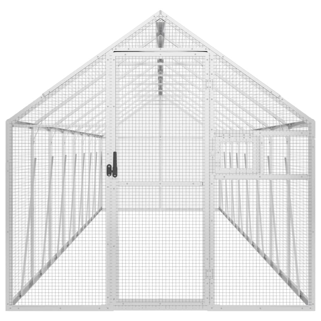 vidaXL Aviary Silver 1.79x8x1.85 m Aluminium 3