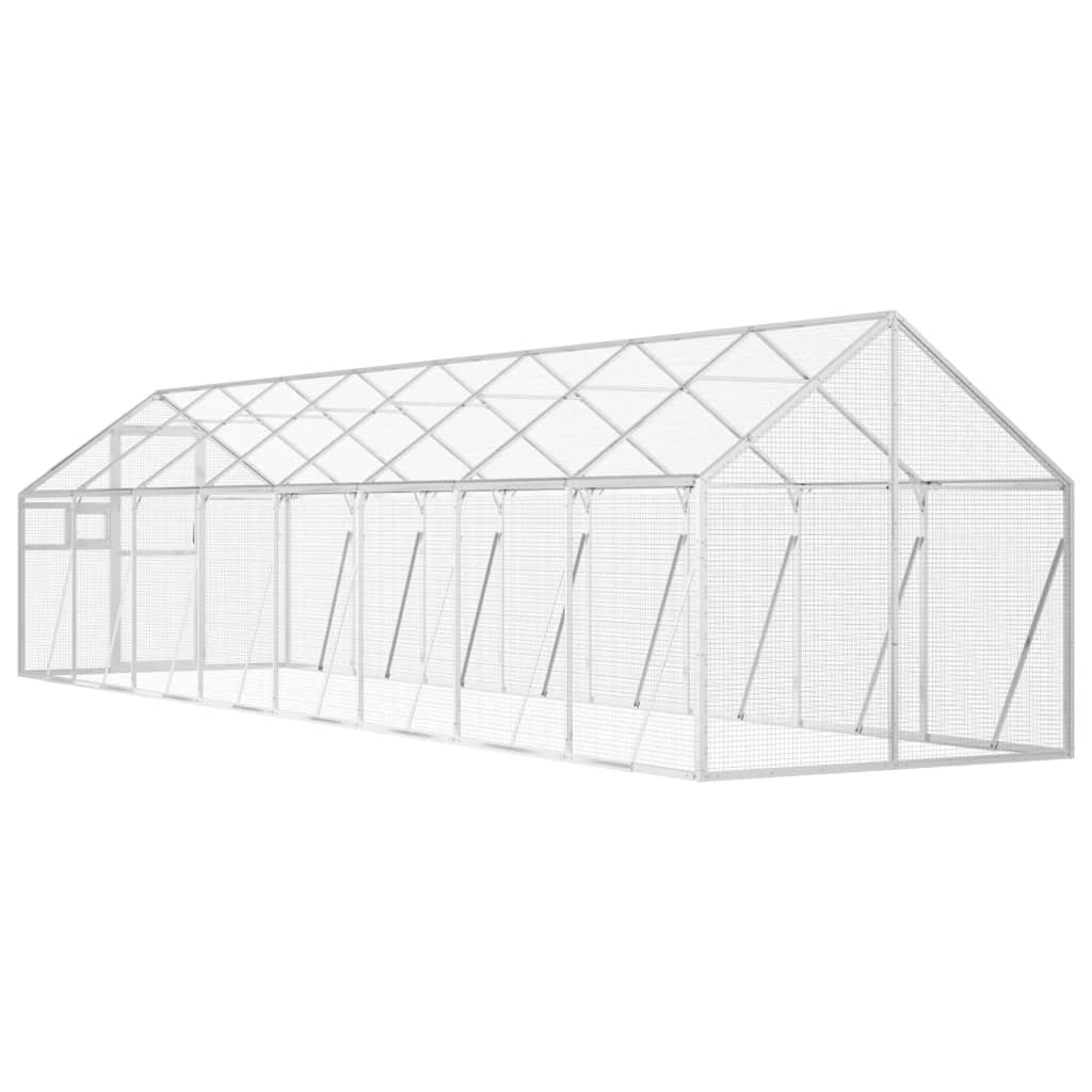 vidaXL Aviary Silver 1.79x8x1.85 m Aluminium 5