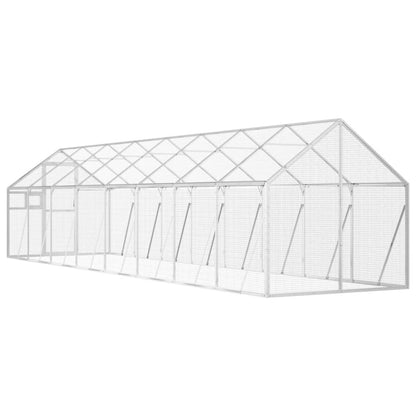 vidaXL Aviary Silver 1.79x8x1.85 m Aluminium 5