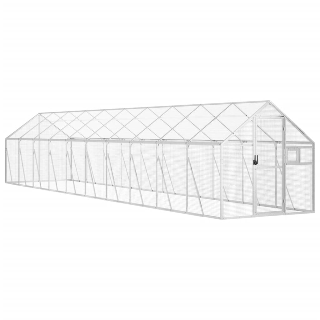 vidaXL Aviary Silver 1,79x10x1,85 m Aluminium 2