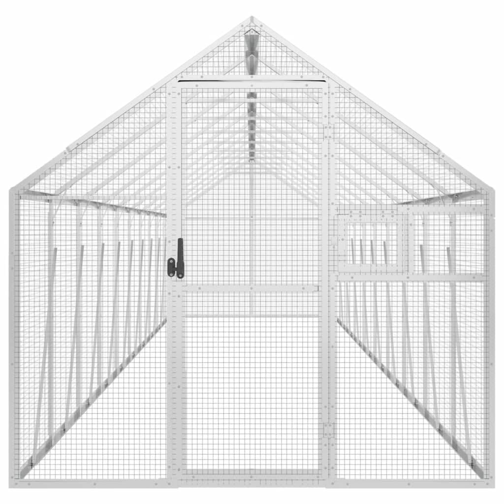 vidaXL Aviary Silver 1,79x10x1,85 m Aluminium 3