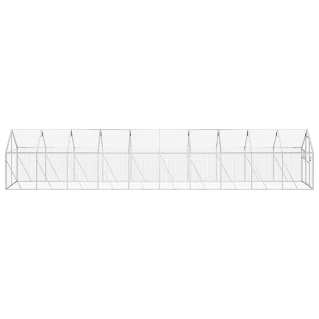 vidaXL Aviary Silver 1,79x10x1,85 m Aluminium 4