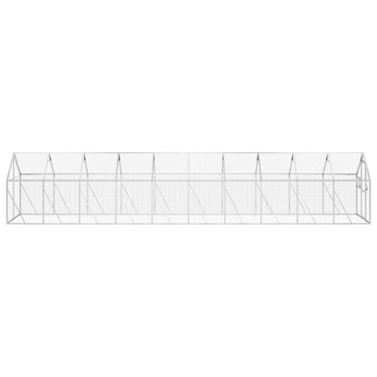vidaXL Aviary Silver 1,79x10x1,85 m Aluminium 4