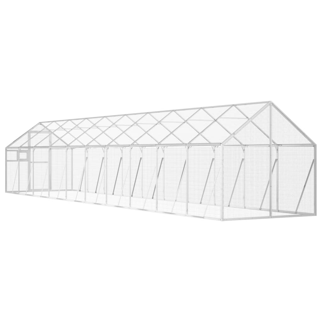 vidaXL Aviary Silver 1,79x10x1,85 m Aluminium 5