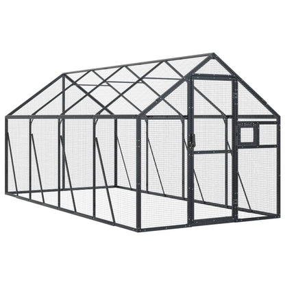 vidaXL Aviary Anthracite 1,79x4x1,85 m Aluminium 2