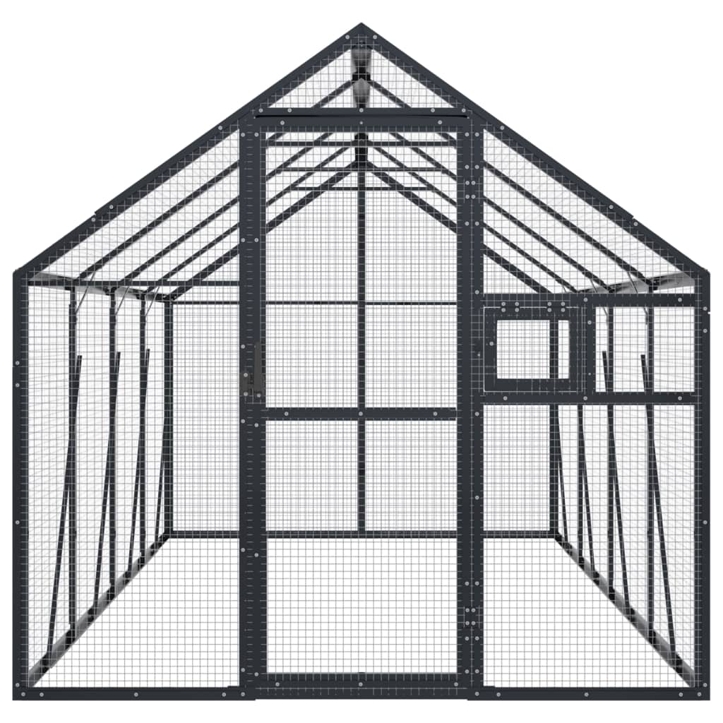 vidaXL Aviary Anthracite 1,79x4x1,85 m Aluminium 3