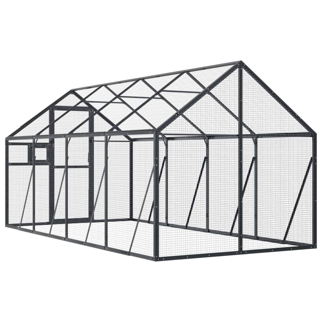 vidaXL Aviary Anthracite 1,79x4x1,85 m Aluminium 4