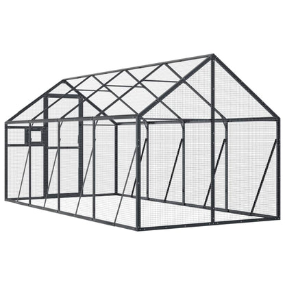 vidaXL Aviary Anthracite 1,79x4x1,85 m Aluminium 4