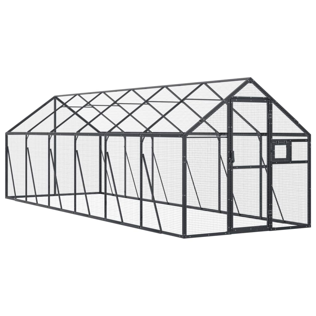 vidaXL Aviary Anthracite 1,79x6x1,85 m Aluminium 2