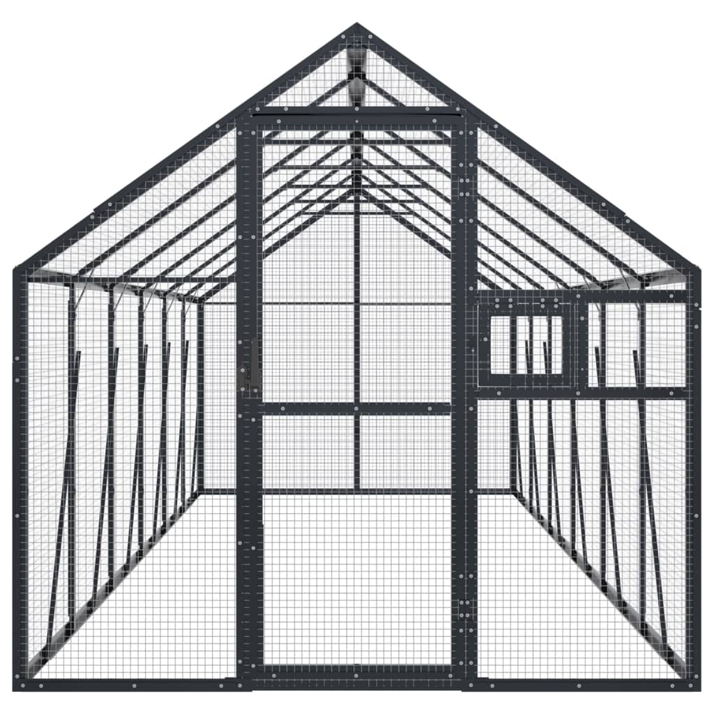 vidaXL Aviary Anthracite 1,79x6x1,85 m Aluminium 3