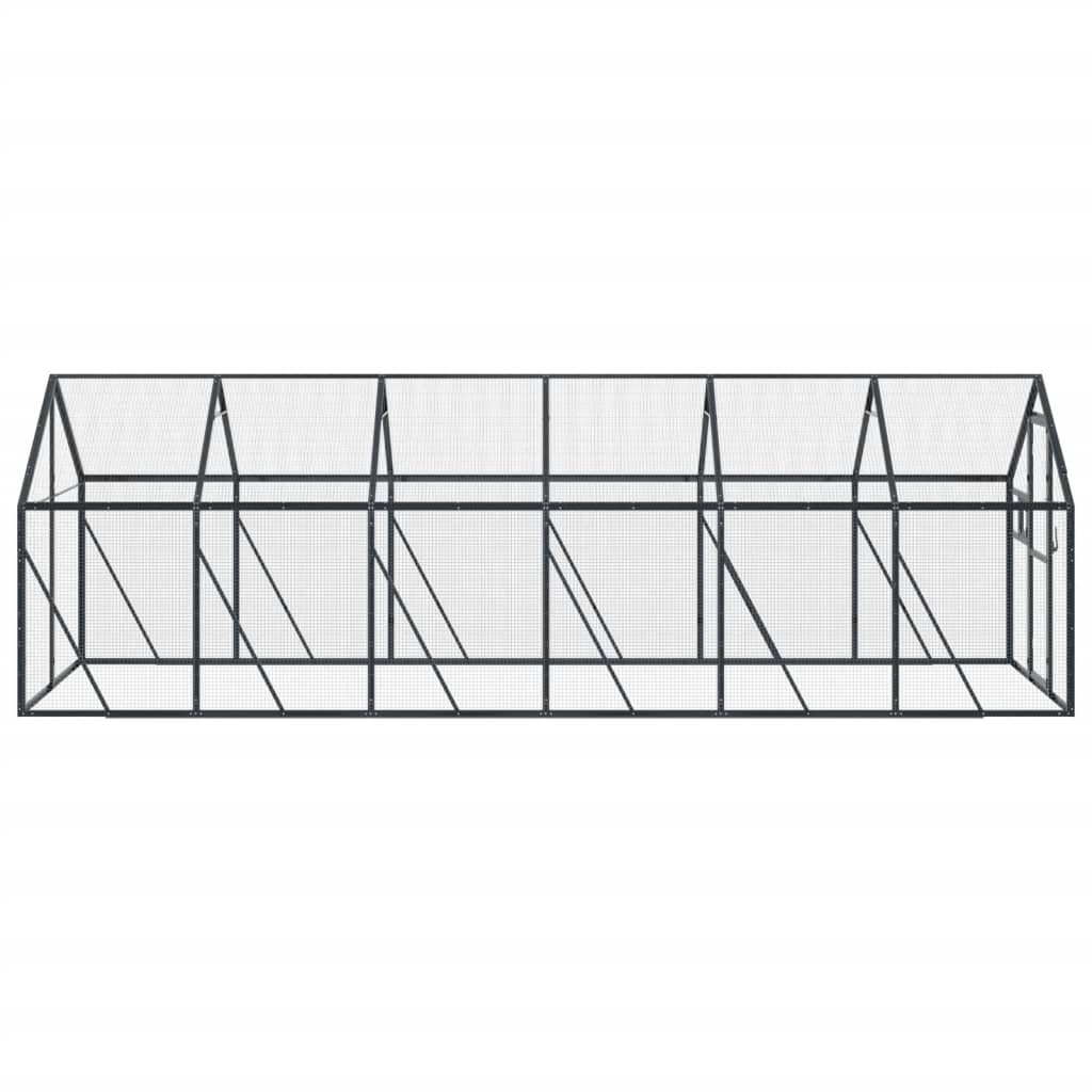 vidaXL Aviary Anthracite 1,79x6x1,85 m Aluminium 4