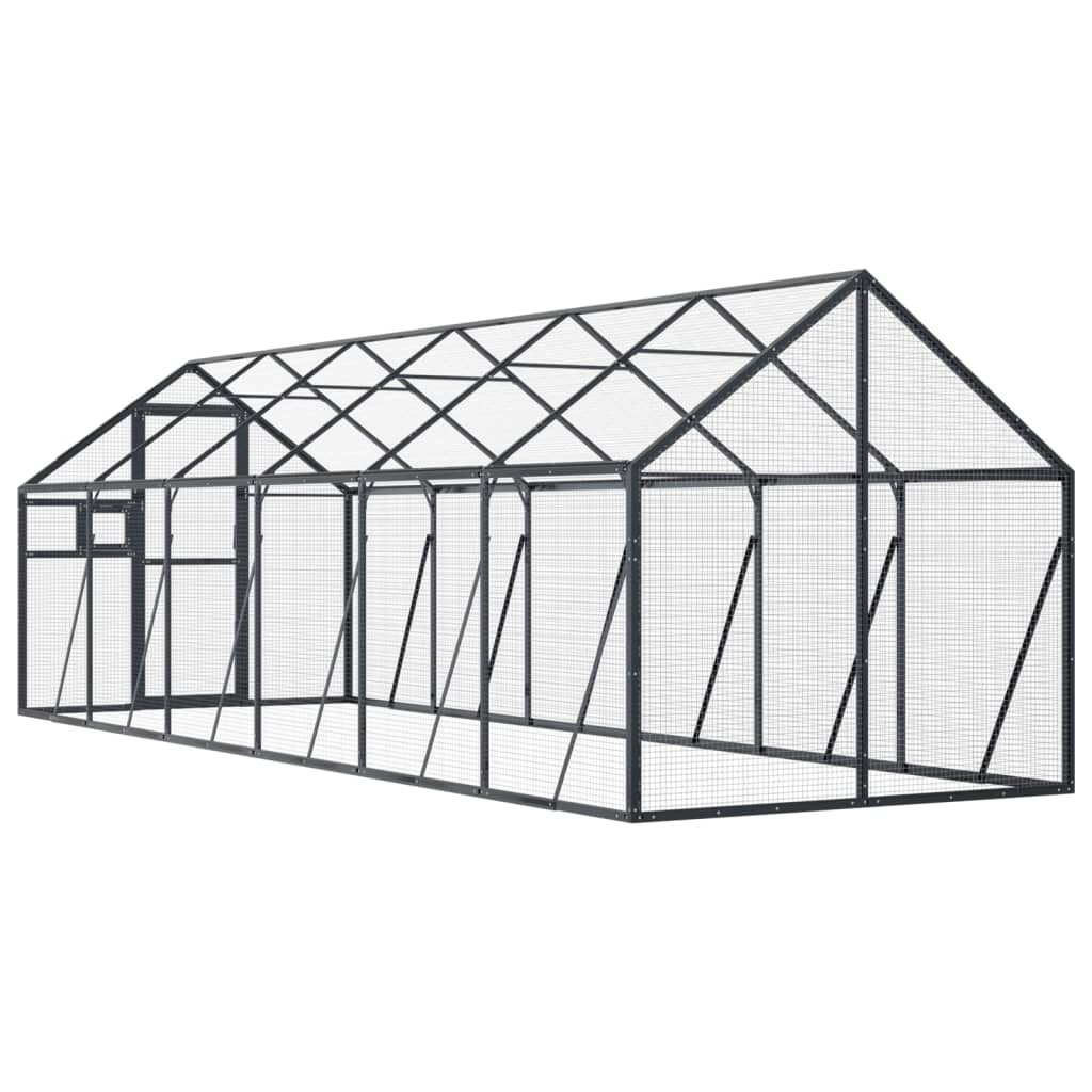 vidaXL Aviary Anthracite 1,79x6x1,85 m Aluminium 5