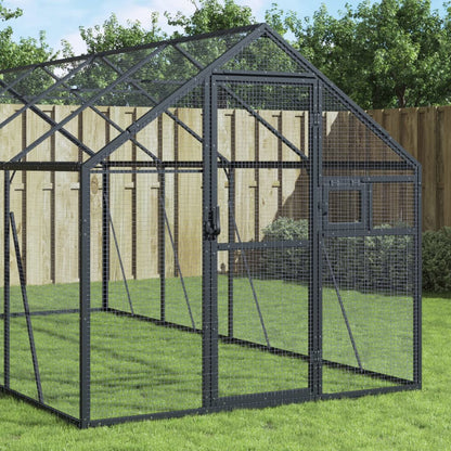vidaXL Aviary Anthracite 1,79x6x1,85 m Aluminium 1