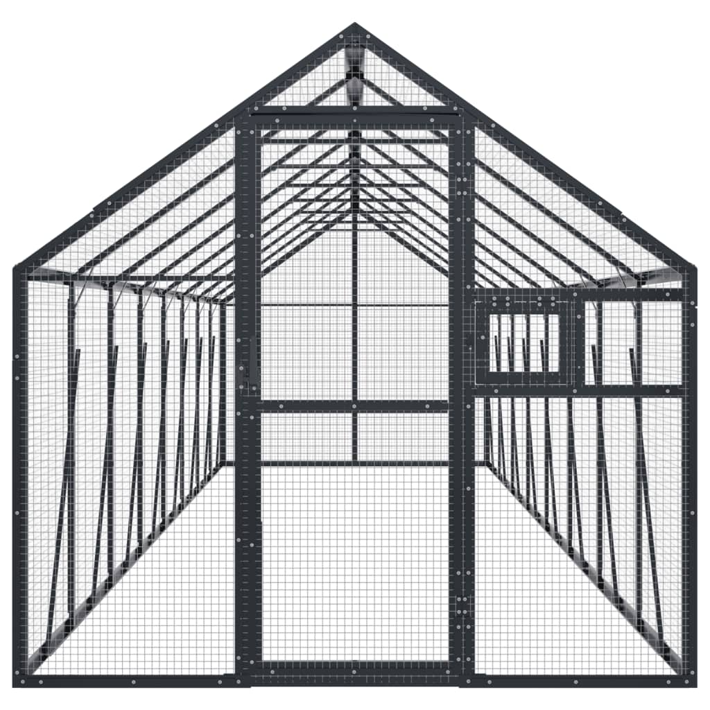 vidaXL Aviary Anthracite 1,79x8x1,85 m Aluminium 3