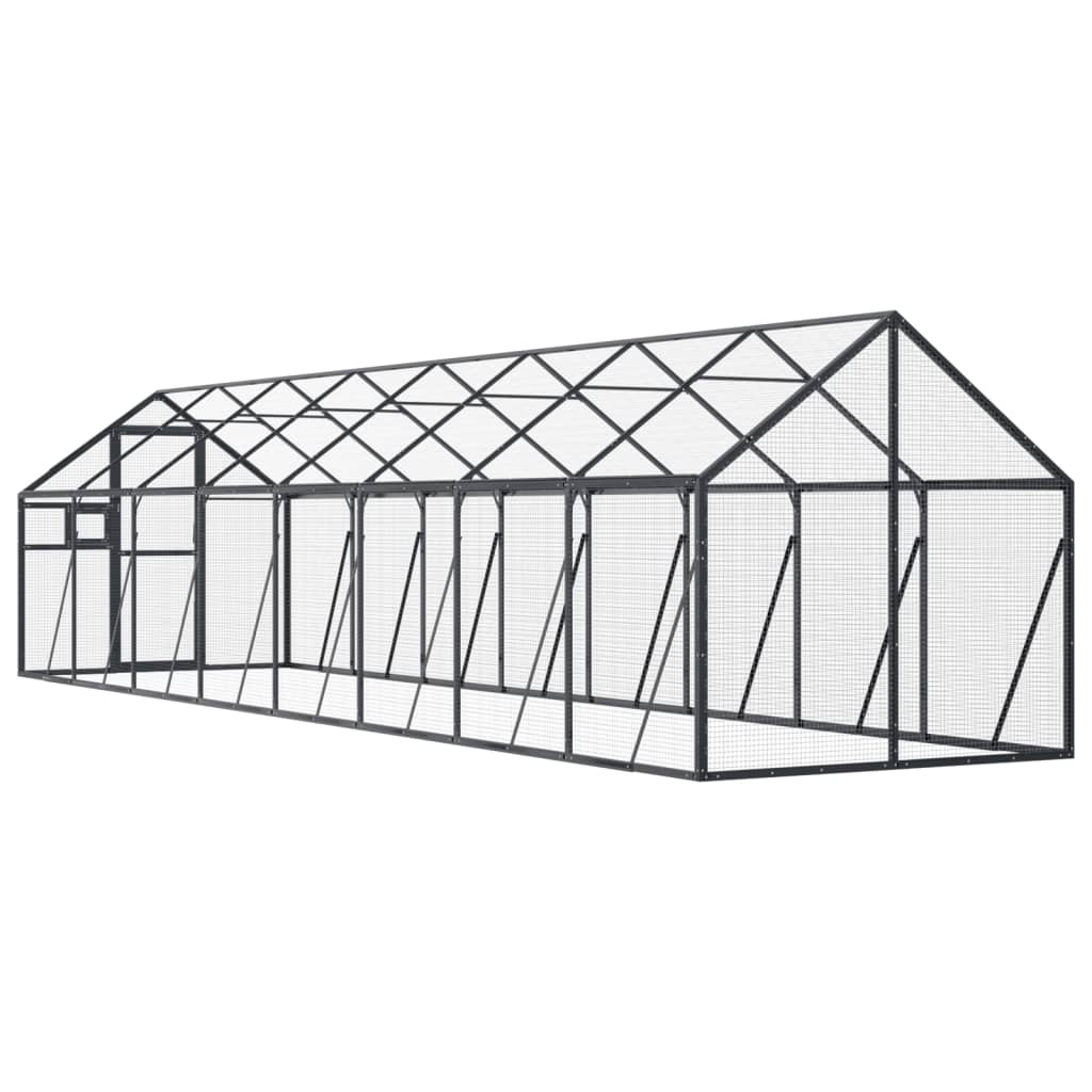 vidaXL Aviary Anthracite 1,79x8x1,85 m Aluminium 5