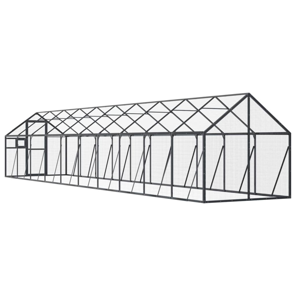 vidaXL Aviary Anthracite 1,79x10x1,85 m Aluminium 5