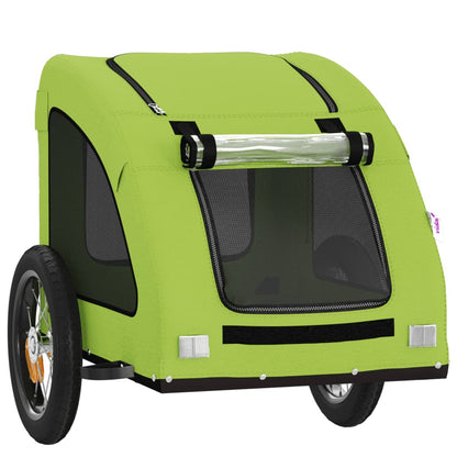 vidaXL Pet Bike Trailer Green Oxford Fabric and Iron