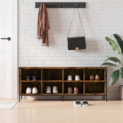 Shoe Cabinet Engineered Wood Height 50 cm Smoked oak