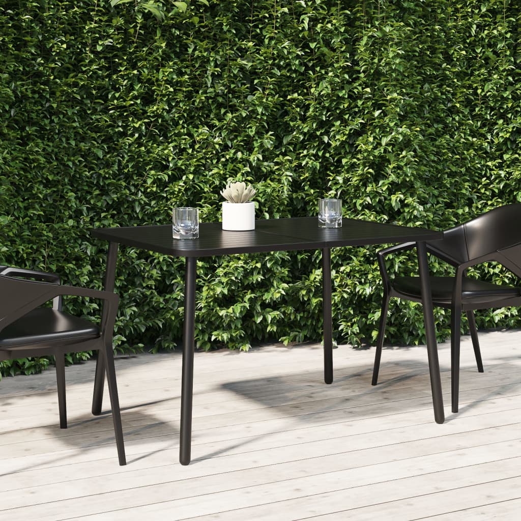 Garden Table Anthracite Steel 110 cm 80 cm