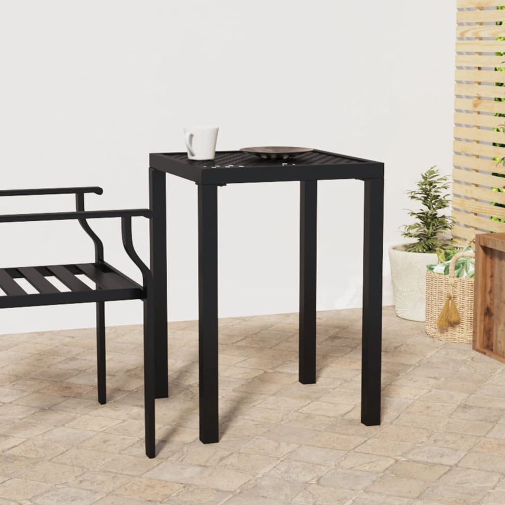 vidaXL Garden Table Anthracite Steel