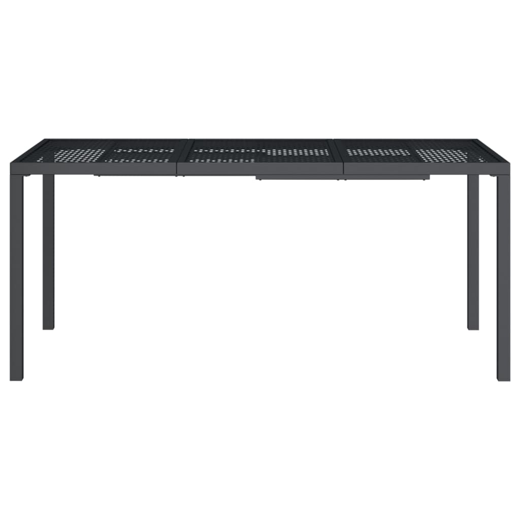 Garden Table Anthracite Steel 165 cm 80 cm