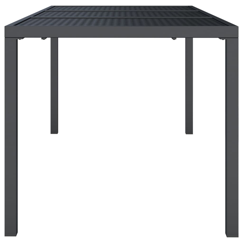 Garden Table Anthracite Steel 165 cm 80 cm
