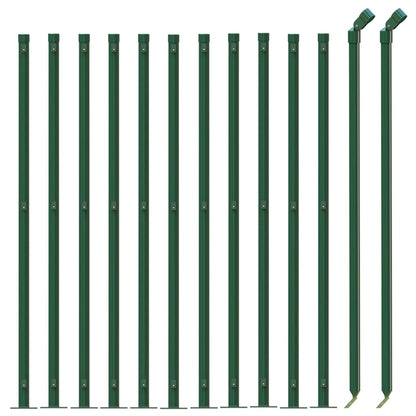 Wire Mesh Fence with Flange Green 0.8 m 25 m